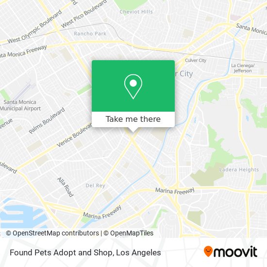 Found Pets Adopt and Shop map