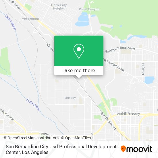 San Bernardino City Usd Professional Development Center map