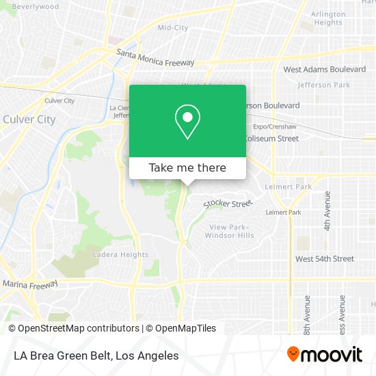 LA Brea Green Belt map