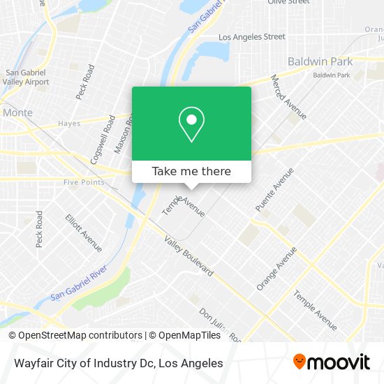 Wayfair City of Industry Dc map