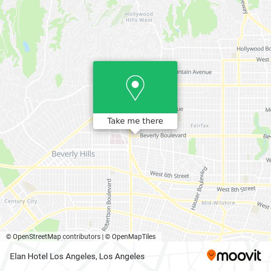 Mapa de Elan Hotel Los Angeles