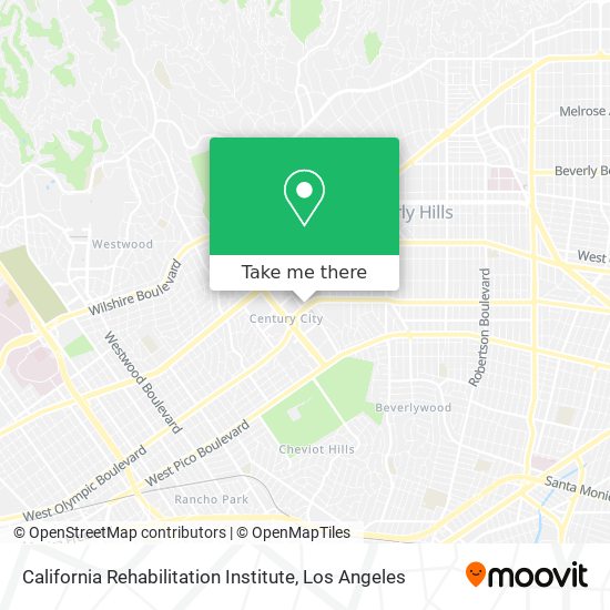 Mapa de California Rehabilitation Institute