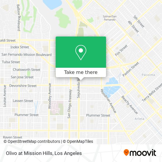 Mapa de Olivo at Mission Hills