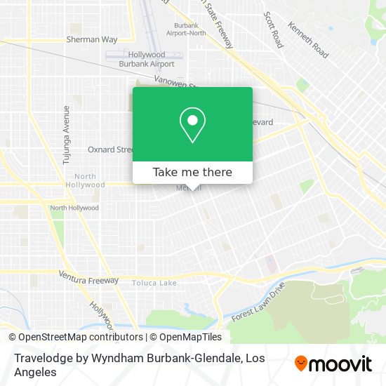 Mapa de Travelodge by Wyndham Burbank-Glendale
