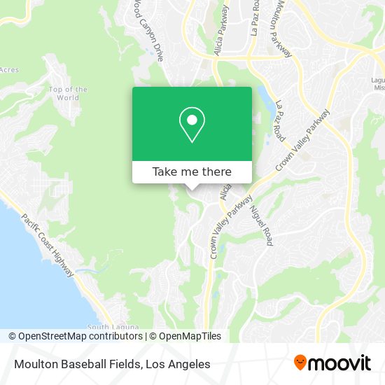 Moulton Baseball Fields map