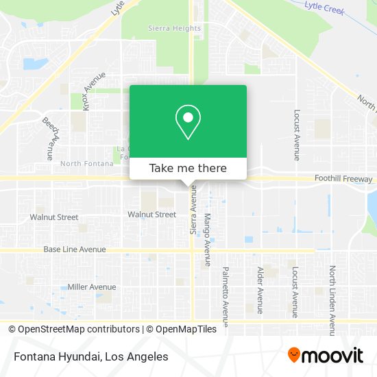 Fontana Hyundai map