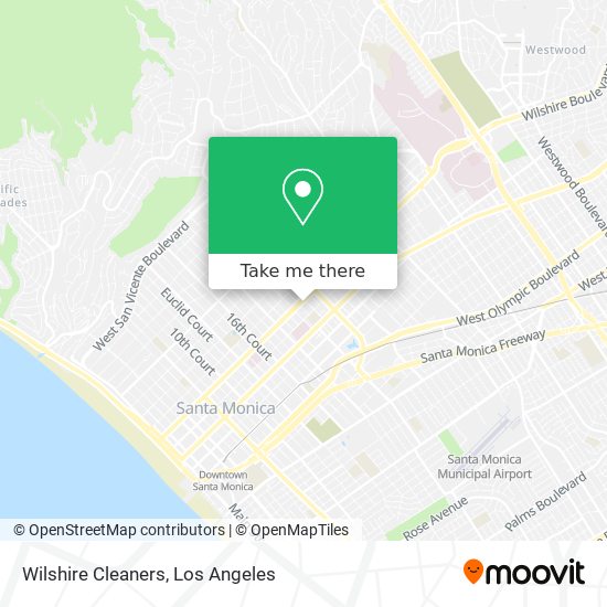 Wilshire Cleaners map