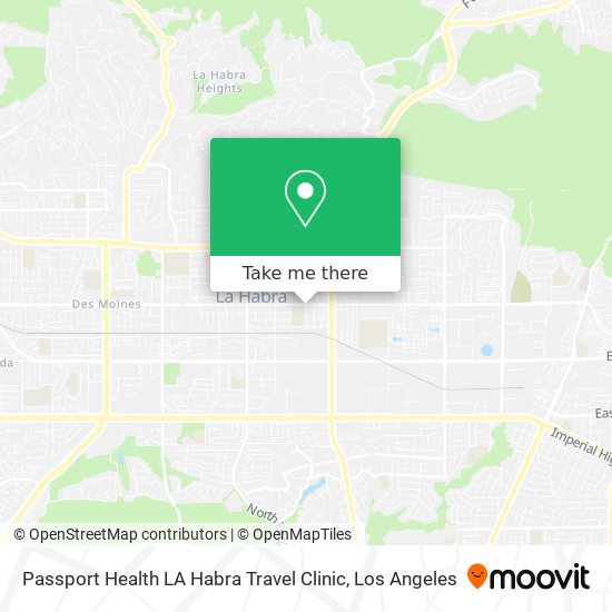 Passport Health LA Habra Travel Clinic map