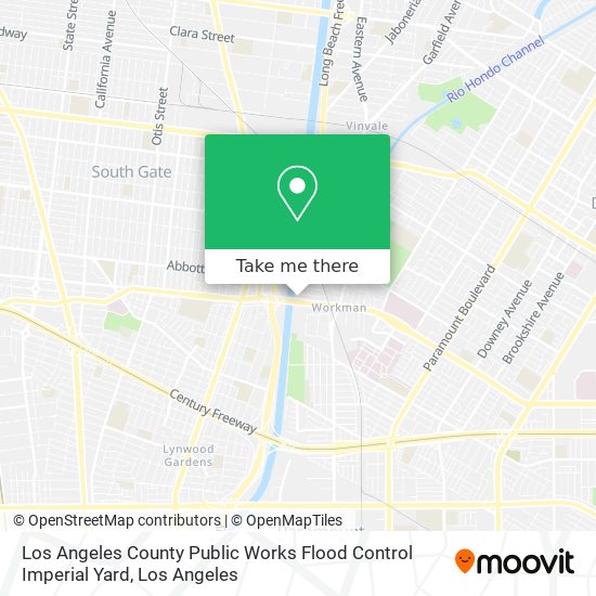 Los Angeles County Public Works Flood Control Imperial Yard map