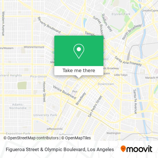 Figueroa Street & Olympic Boulevard map