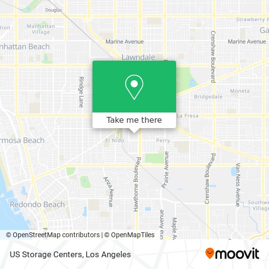 Mapa de US Storage Centers