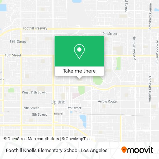 Foothill Knolls Elementary School map