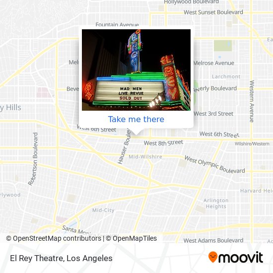 El Rey Theatre map