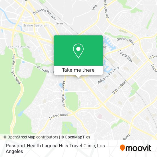 Passport Health Laguna Hills Travel Clinic map