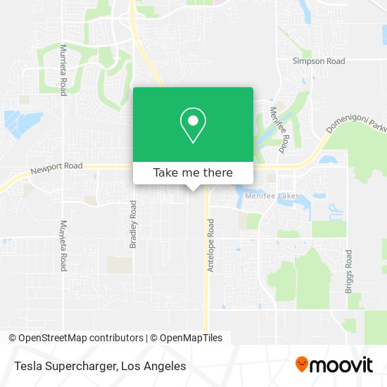 Mapa de Tesla Supercharger