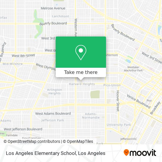 Los Angeles Elementary School map