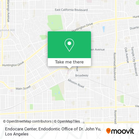 Endocare Center, Endodontic Office of Dr. John Yu map