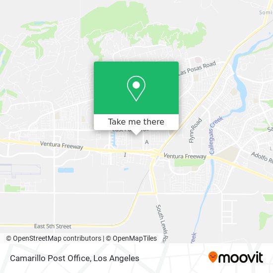 Camarillo Post Office map