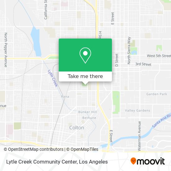 Mapa de Lytle Creek Community Center