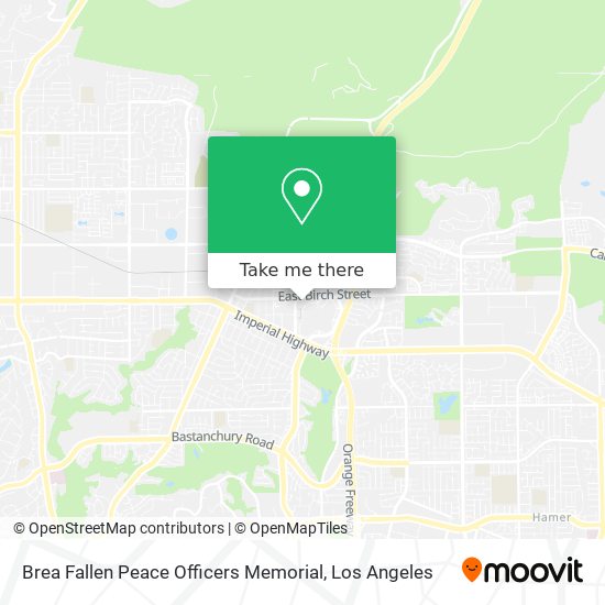 Brea Fallen Peace Officers Memorial map