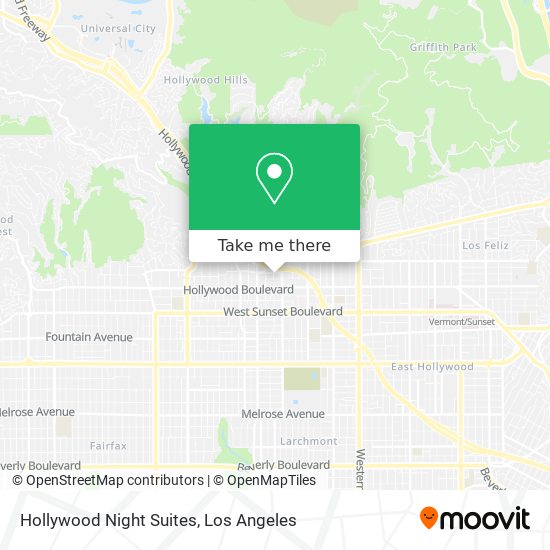 Mapa de Hollywood Night Suites