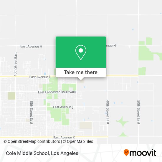 Cole Middle School map