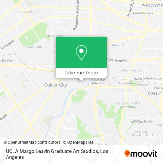 Mapa de UCLA Margo Leavin Graduate Art Studios