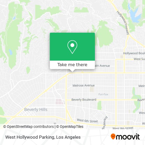 Mapa de West Hollywood Parking