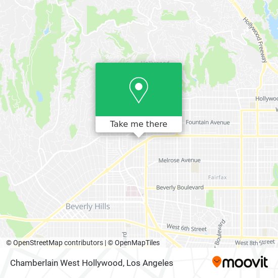 Chamberlain West Hollywood map