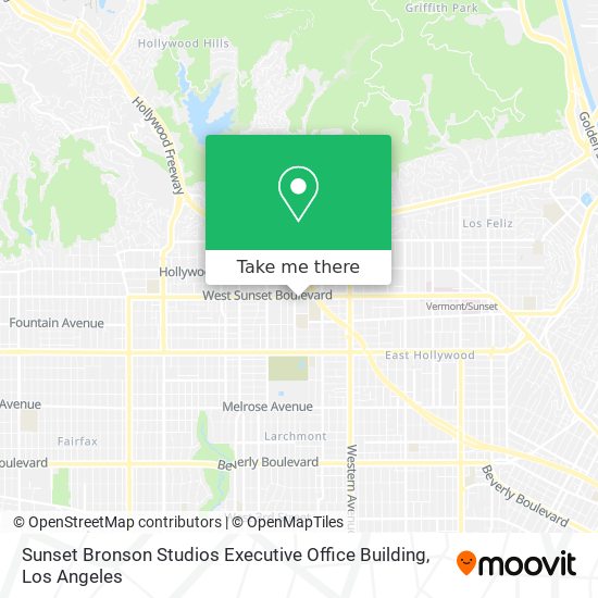 Mapa de Sunset Bronson Studios Executive Office Building