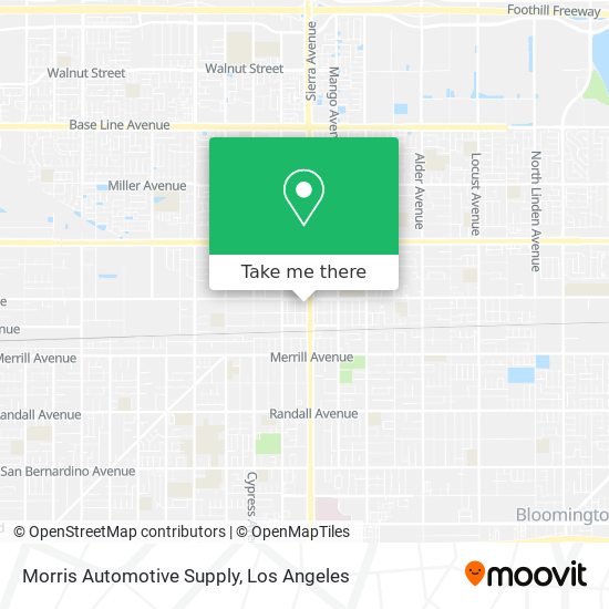 Morris Automotive Supply map