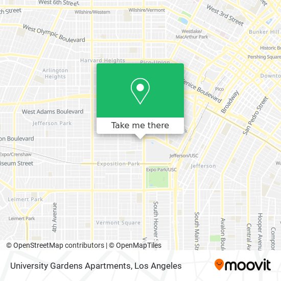 Mapa de University Gardens Apartments