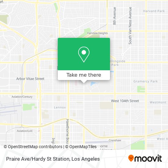 Praire Ave/Hardy St Station map