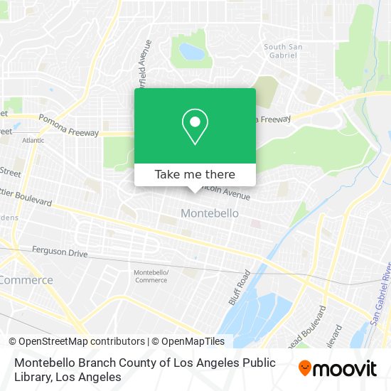 Montebello Branch County of Los Angeles Public Library map