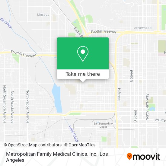 Mapa de Metropolitan Family Medical Clinics, Inc.