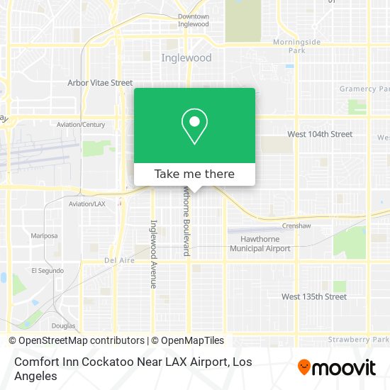 Mapa de Comfort Inn Cockatoo Near LAX Airport