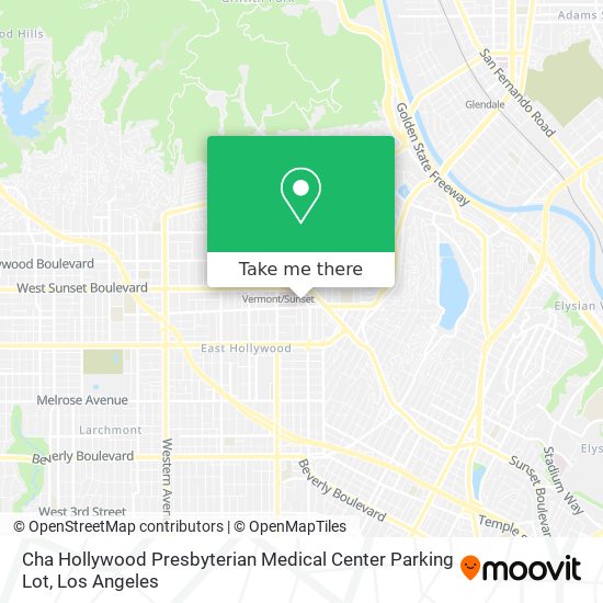 Mapa de Cha Hollywood Presbyterian Medical Center Parking Lot