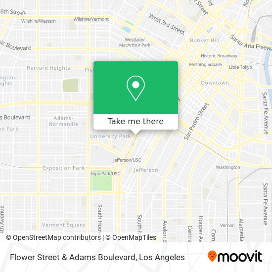 Mapa de Flower Street & Adams Boulevard