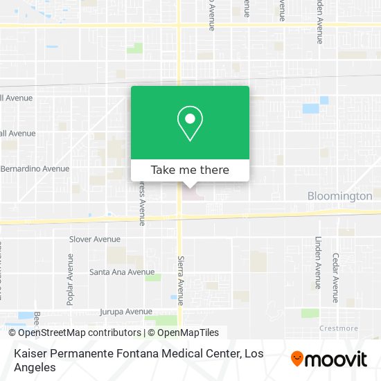 Mapa de Kaiser Permanente Fontana Medical Center