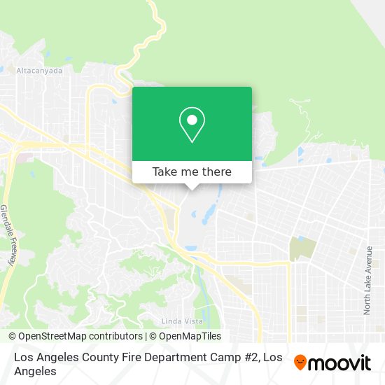 Los Angeles County Fire Department Camp #2 map