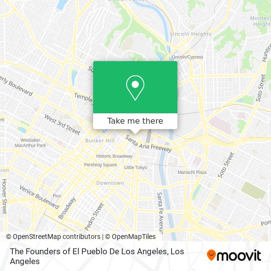 Mapa de The Founders of El Pueblo De Los Angeles