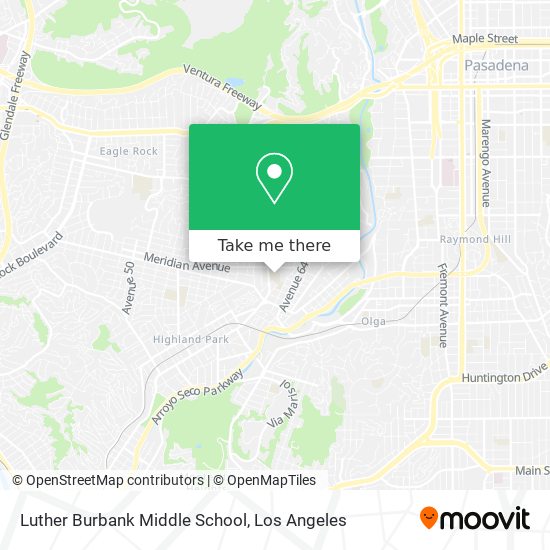 Mapa de Luther Burbank Middle School