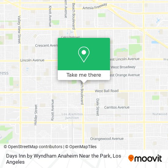 Mapa de Days Inn by Wyndham Anaheim Near the Park