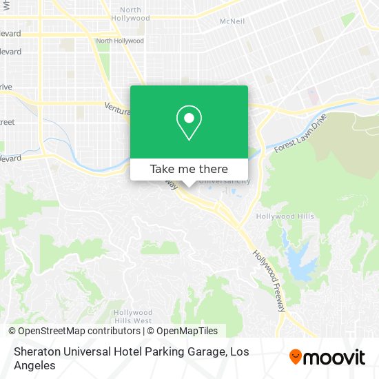 Sheraton Universal Hotel Parking Garage map