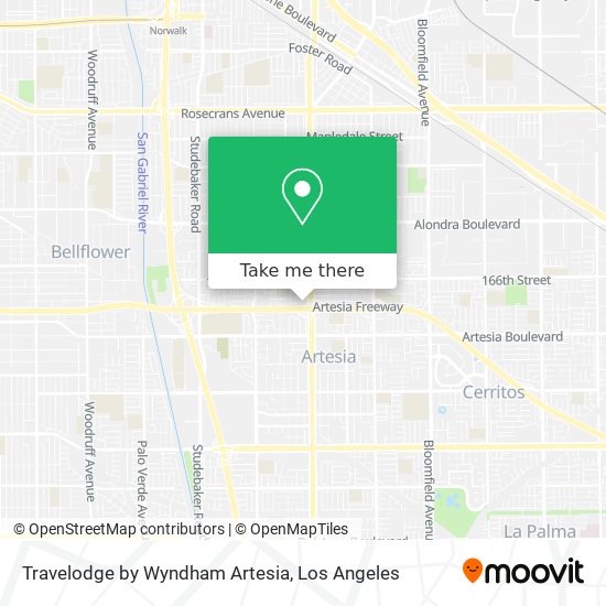 Mapa de Travelodge by Wyndham Artesia