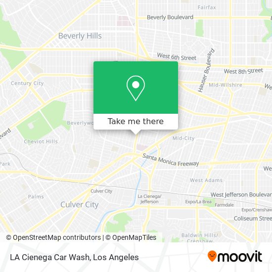 LA Cienega Car Wash map
