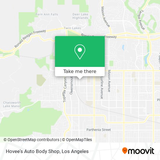 Hovee's Auto Body Shop map