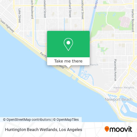 Huntington Beach Wetlands map