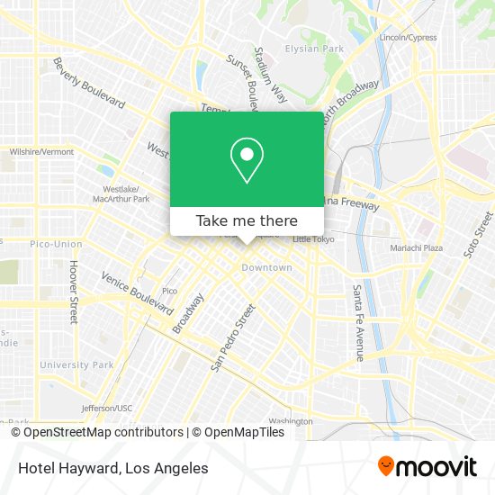Hotel Hayward map