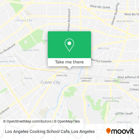 Mapa de Los Angeles Cooking School Cafe